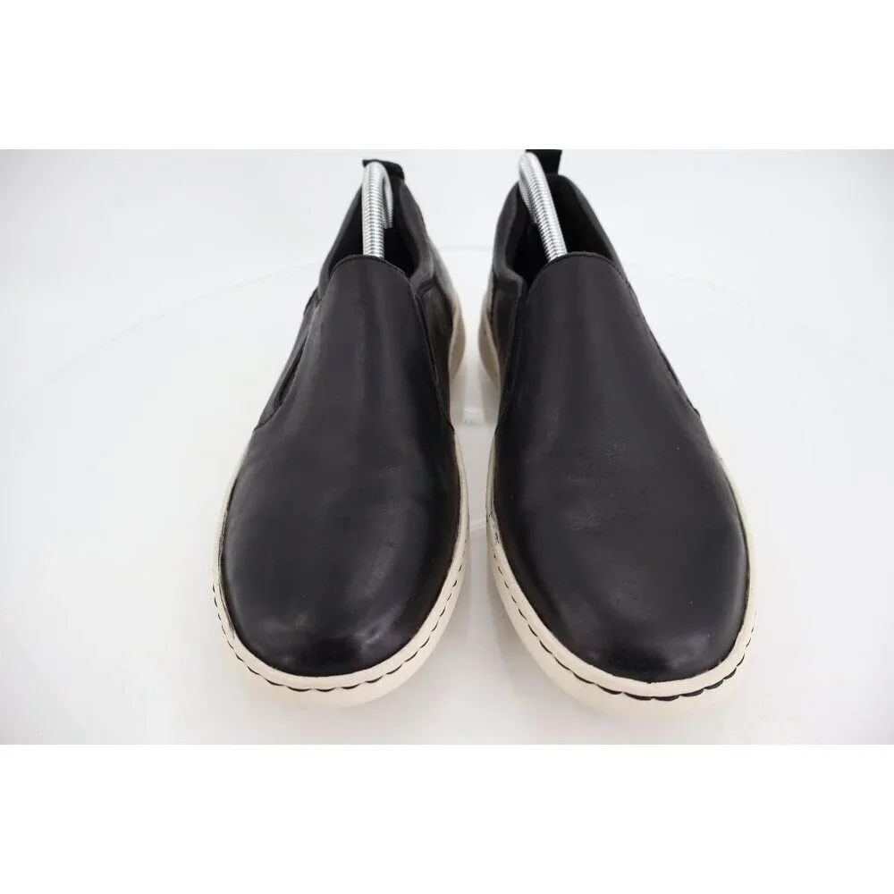 Born Mitchell Loafer Slip On Black Leather Flat Shoes Comfy Men Size 9